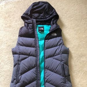 Purple gray North Face vest